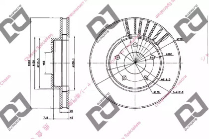 Тормозной диск DJ PARTS BD2038